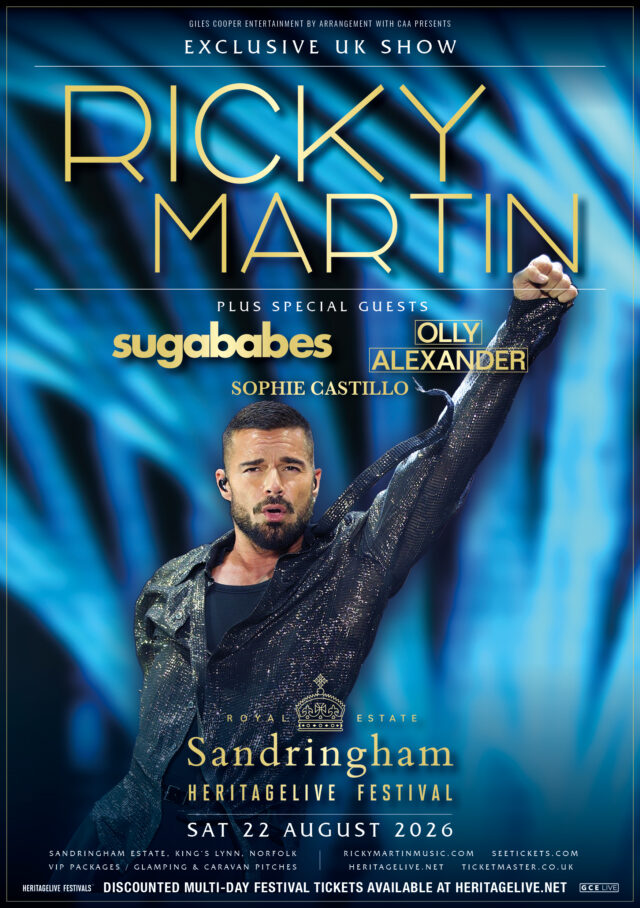 Ricky Martin at 2026 | Plus Sugababes and Olly Alexander